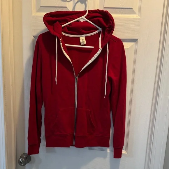 Zine Clothing Red Zip-Up Hoodie - Picture 1 of 5